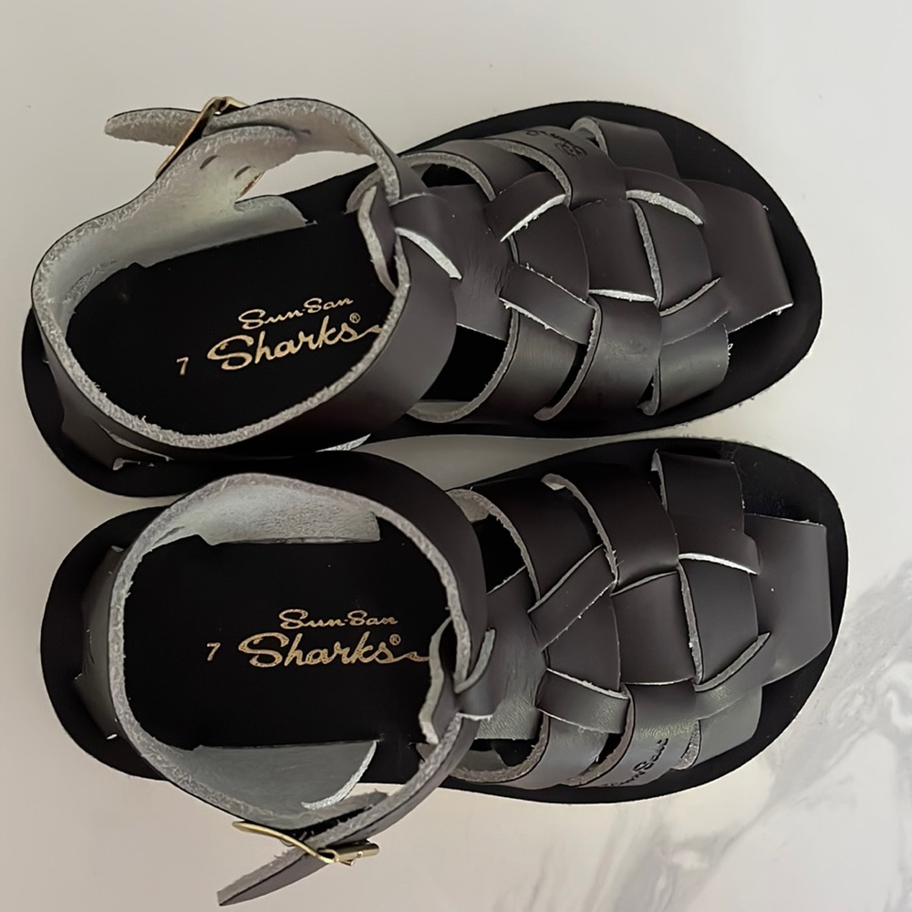 Sun San Hoyway Salt Water Toddler Boy Real Leather Sandals size 7